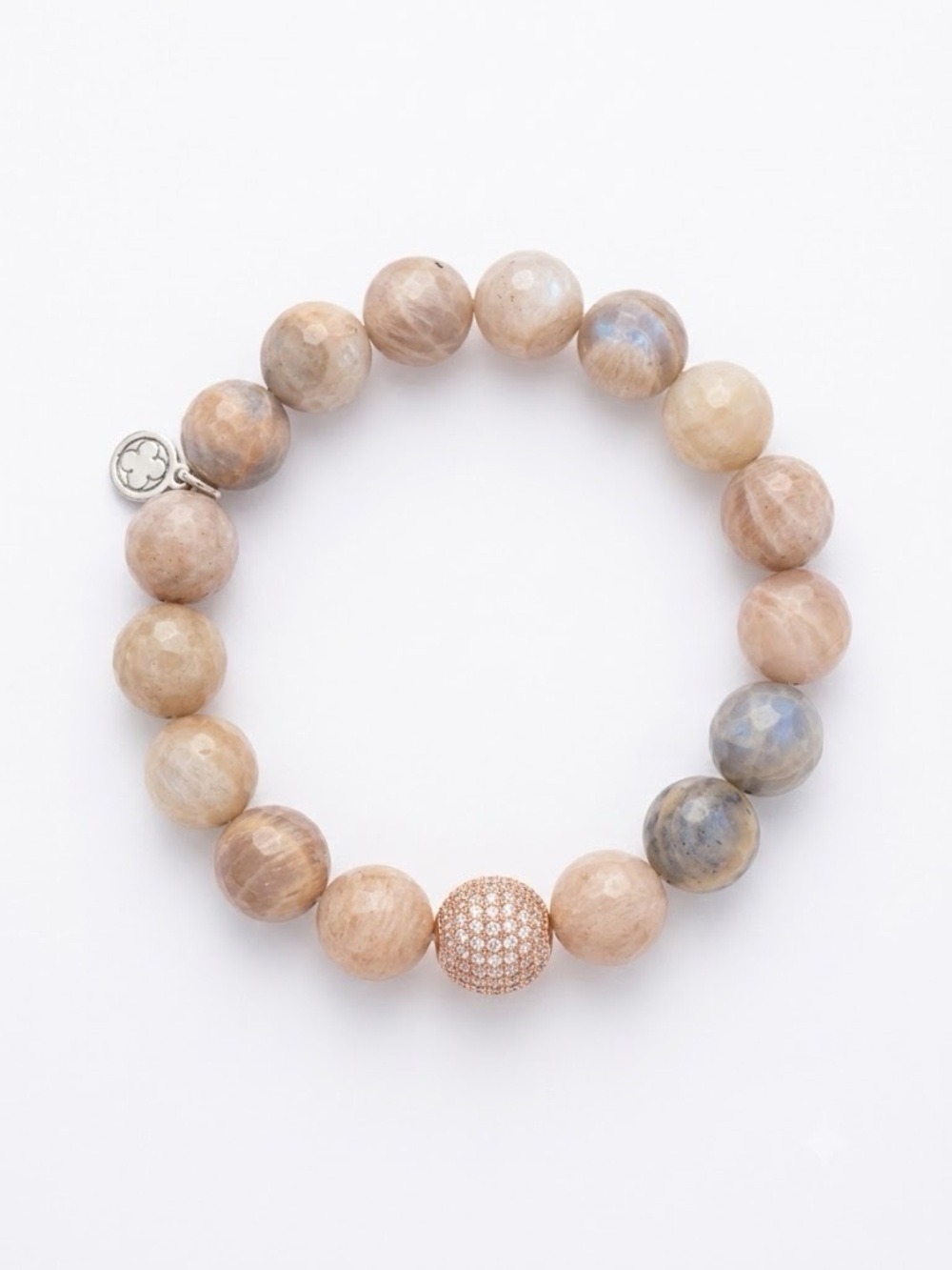 Oriana Lamarca Desert Moonstone with Micro Pavé Rose Gold Accent Bracelet